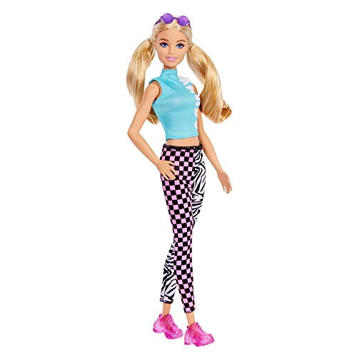 Mattel - Barbie Fashionista, Blonde Hair with Malibu Dress and Leggings - obrazek 3