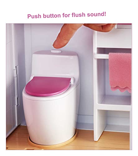 Barbie, Dreamhouse Idealny Domek Dla Lalek Z Nową Windą (Na Wózek Inwalidzki), Basenem I Zjeżdżalnią GNH53 - obrazek 6