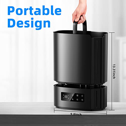 CONOPU Nawilżacz powietrza 6 l ultradźwiękowy nawilżacz powietrza o stałej temperaturze do użytku domowego z trzema trybami cichy nawilżacz powietrza z wieloma trybami wilgotności i funkcją czasu - obrazek 6