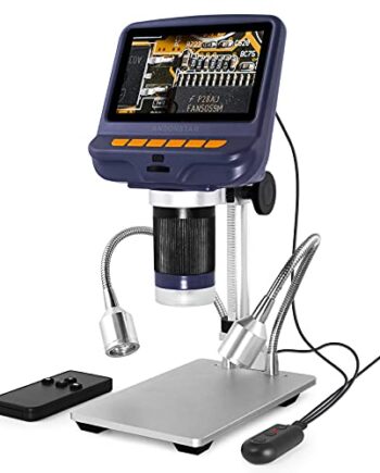 Andonstar AD106S Mikroskop cyfrowy USB, 4,3'' mikroskop ekranowy do lutowania/PCB/zegarka/naprawy telefonu, ze stojakiem i pilotem na podczerwień