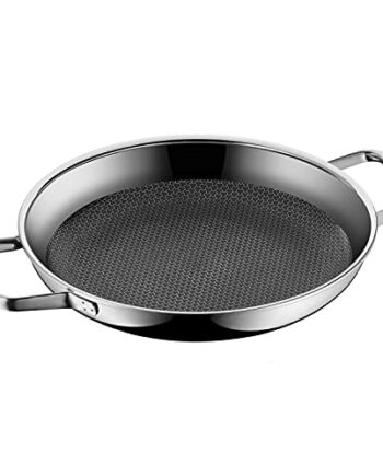 WMF Profi Resist Servier-/ Bratpfanne 28 cm Induktion, Mehrschichtmaterial beschichtet, Wabenstruktur, Edelstahlgriff, backofenfest
