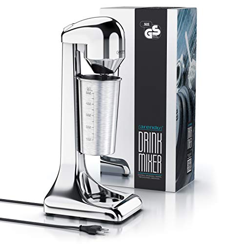 Arendo - Drink Mixer - Eiweiß Shaker - Getränkemixer - elektrischer Standmixer - 500 ml Becher - 22.000 U min - 2 Geschwindigkeitsstufen - Fitness Protein Drinks Smoothies Milchshakes Cocktails - obrazek 2