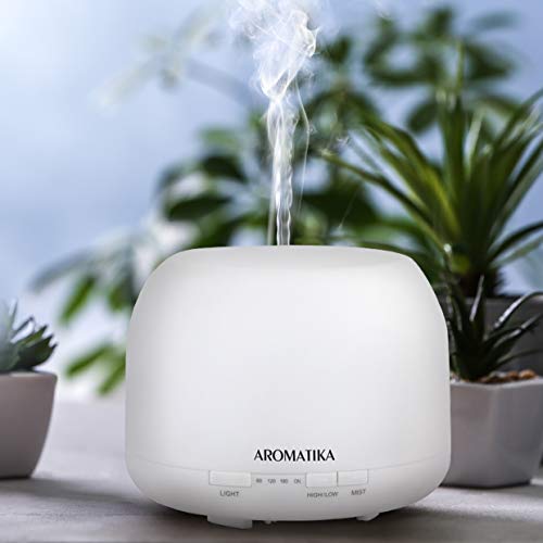 Essential Oil Diffuser 500ml - Ultrasonic Humidification - Aromatherapy Diffuser Humidifier- 7 Color LED Lights - for Room - Home - Office - Yoga - Salon - Spa - Office - Bedroom - Best for Gift - obrazek 4