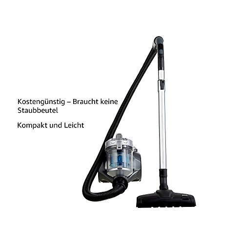 Amazon Basics – Zylinder-Staubsauger, leistungsstark, kompakt und leicht, ohne Beutel, für Hart- und Teppichböden, HEPA-Filter, 700 W, 1,5 l, EU - obrazek 3