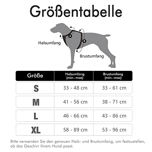 rabbitgoo No-Pull Hundegeschirr für mittelgroße Hunde Welpengeschirr Einstellbar Weich Geschirr Sicher Kontrolle Brustgeschirr Gepolstert Schwarz M - obrazek 10