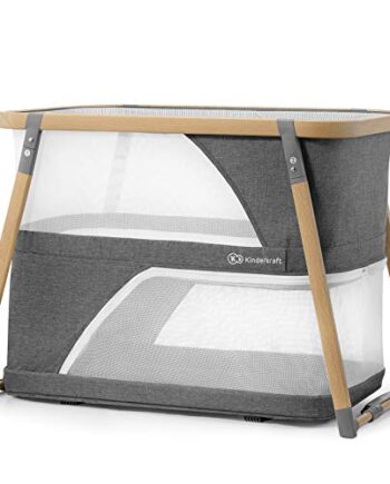 Kinderkraft Łóżeczko turystyczne 4w1 SOFI, Łóżko dziecięce, Kojec, Koł