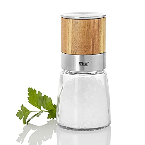 AdHoc MP99 Pfeffer- oder Salzmühle AKASIA, Keramik Mahlwerk (ohne Gewürz), Akazienholz/Edelstahl/Glas - obrazek 4