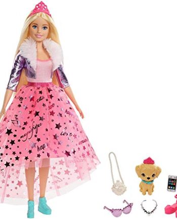 Barbie, Princess Adventure Przygody Księżniczek Lalka Księżniczka Ze Szczeniaczkiem I Akcesoriami GML76