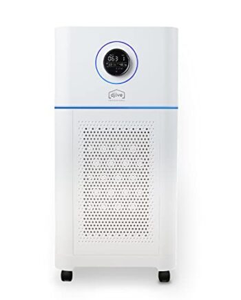djive PURE 800 profesjonalny oczyszczacz powietrza i nawilżacz powietrza CADR 427 m³/h usuwa 99 995% z filtrem HEPA 14 UV-C filtr z węglem aktywnym i jonizatorem do 100 m² z aplikacją i Alexa bardzo cichy
