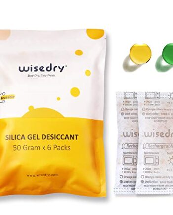 wisedry Odnawialne saszetki z żelem krzemionkowym 50 g (6 opakowań), p