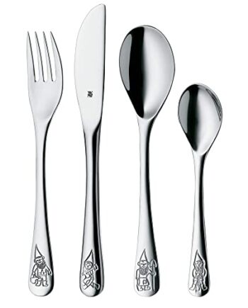 WMF Kinderbesteck ZWERGE 4-teilig ab 3 Jahren Edelstahl rostfrei poliert Cromargan spülmaschinengeeignet