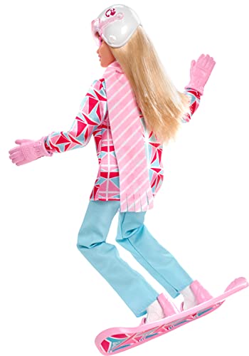 Barbie Sporty zimowe Snowboardzistka Lalka blondynka (30 cm) z kurtką, - obrazek 3