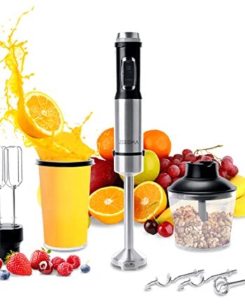 ZEEGMA Handy Chef blender ręczny 5w1 wielofunkcyjny o mocy 1500W, zest