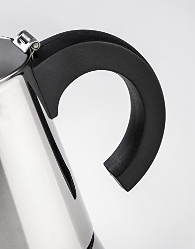 Barazzoni die Espressokocher 6 Tassen, Aluminium, Grau, 11.3 x 14.8 x 19.7 cm - obrazek 7