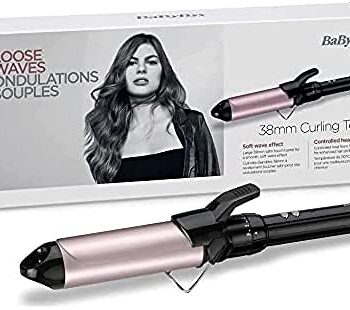 BaByliss 38mm Lockenstab mit Klammer mit sehr großem Durchmesser für große Locken und sanfte Wellen