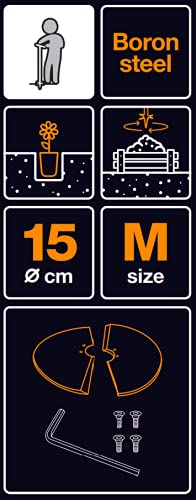 Fiskars Handerdbohrer, Für Löcher bis Ø 200 mm, Schwarz/Orange, QuikDrill, L, 1000640 - obrazek 5