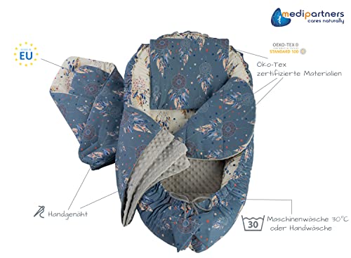 Medi Partners 5el. Kokon Niemowlęcy 100x60x15cm Wyjmowana Wkładka Kocy - obrazek 8