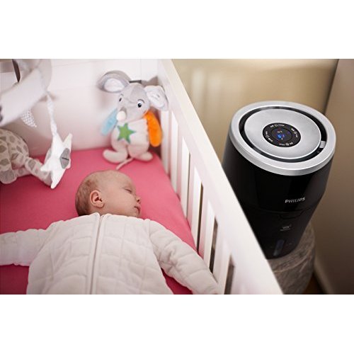 Philips HU4813 10 nawilżacz powietrza do 44 m² higieniczna technologia NanoCloud cichy tryb nocny tryb automatyczny kolor czarny - obrazek 8