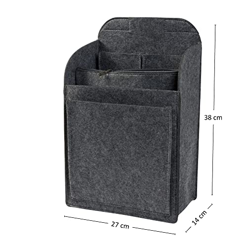 luxdag Organizer na plecak z filcu do Fjällräven Kanken 18 l (kolor i rozmiar do wyboru) – organizer kieszonkowy na plecaki z wyjmowaną kieszenią na zamek błyskawiczny do notebooka 15 cali - obrazek 3