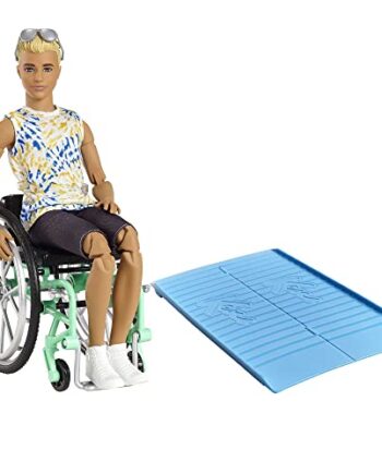 Mattel - Barbie Ken Wheelchair Doll, Blonde with Sunglasses