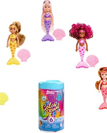 Barbie Color Reveal Chelsea Kolorowa syrenka Lalka dla dzieci Asortyment HCC75