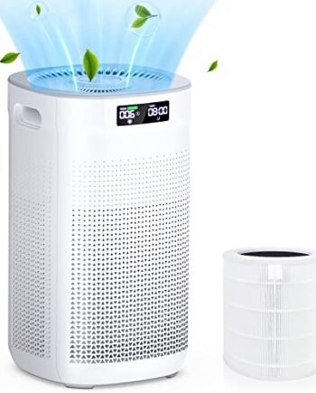 Oczyszczacz powietrza  oczyszczacz powietrza z H13 HEPA  4 warstwy filtrujące na 99 97% dymu  CADR 400 m³ h  oczyszczacz powietrza do pomieszczeń dla palenia  25 dB niski poziom hałasu  timer 12 h