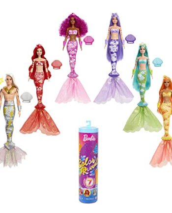 Barbie Color Reveal Kolorowa syrenka Lalka dla dzieci Asortyment HCC46