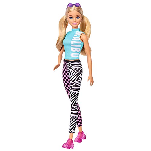 Mattel - Barbie Fashionista, Blonde Hair with Malibu Dress and Leggings - obrazek 6