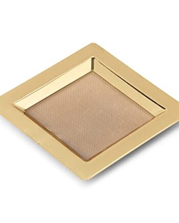 NKlaus 8 cm sitko do podgrzewacza do kadzidełek sitko do kadzidełek kwadratowe sitko do kadzidełek stal szlachetna złoto 40723