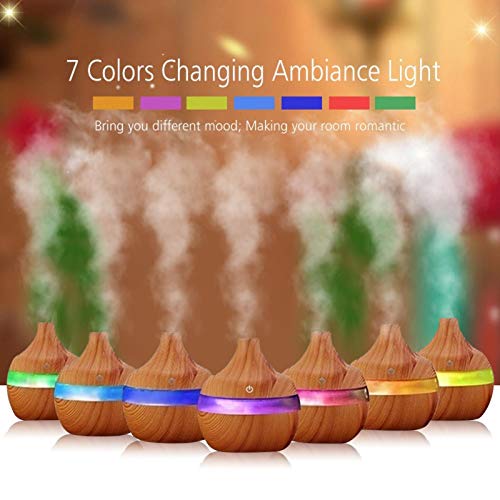 03 Wood Grain 300 ml dyfuzor oleju nawilżacz zapachowy dotykowy nawilżacz LED Whisper-Quiet nawilżacz powietrza oczyszczacz powietrza do domu do biura - obrazek 5