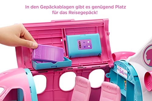 Barbie Dreamhouse Wymarzony Samolot z Lalką Pilotem Lalka z Akcesoriami, Wielokolorowy, Od 3 Lat, GJB33 - obrazek 5