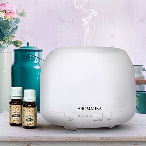 Essential Oil Diffuser 500ml - Ultrasonic Humidification - Aromatherapy Diffuser Humidifier- 7 Color LED Lights - for Room - Home - Office - Yoga - Salon - Spa - Office - Bedroom - Best for Gift - obrazek 7
