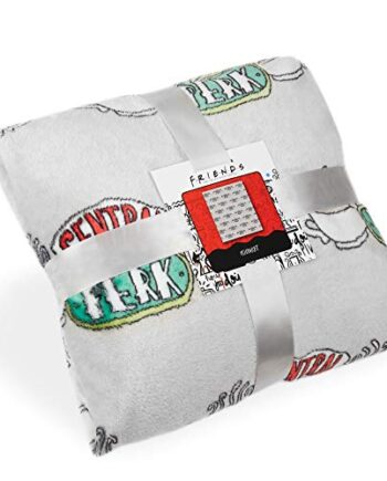 Friends Przytulny koc dla dzieci, wygodny, puszysty koc dla dzieci, nastolatków i dorosłych, ciepły koc polarowy, szary, na zimę, na Boże Narodzenie, prezent (jasnoszary)