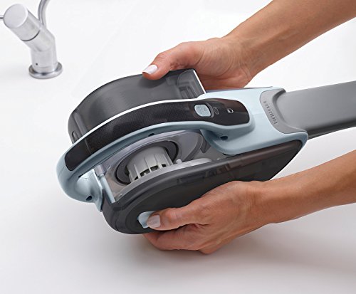 Black+Decker Lithium Dustbuster DVJ325J mit Cyclonic Action – 10,8V Akku Handstaubsauger mit ausziehbarer Fugendüse & Polsterbürste – Beutelloser, kabelloser Staubsauger – Lange Saugdüse – Hellblau - obrazek 3