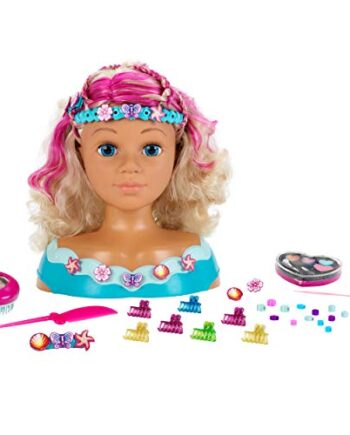 Theo Klein 5398 Princess Coralie Schmink- und Frisierkopf „Mariella“ | Mit Haarschmuck, Kosmetik u.v.m. | Spielzeug für Kinder ab 3 Jahren