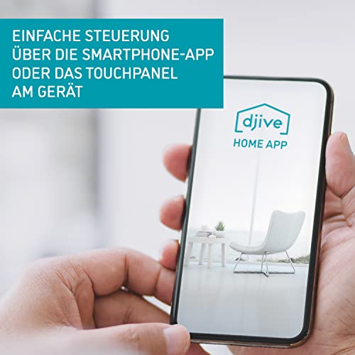 djive PURE 800 profesjonalny oczyszczacz powietrza i nawilżacz powietrza CADR 427 m³/h usuwa 99 995% z filtrem HEPA 14 UV-C filtr z węglem aktywnym i jonizatorem do 100 m² z aplikacją i Alexa bardzo cichy - obrazek 2