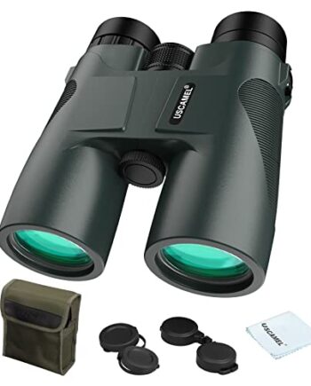 USCAMEL Lornetka, zwycięzca testu, 10 x 42 cm, wodoodporna, metaliczna obudowa lustra, zielona folia, wysoka lornetka