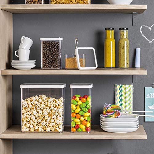 Rotho Loft rechteckige Vorratsdose 3,2l mit Deckel und Dichtung, Kunststoff (SAN) BPA-frei, transparent/weiss, 3,2l (20,0 x 10,0 x 21,4 cm) - obrazek 9