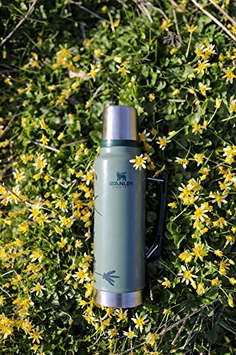 Stanley Classic Legendary Thermosflasche 1L Hammertone Green - Edelstahl Thermoskanne - BPA-frei - Thermos Hält 24 Stunden Heiß - Deckel Fungiert Auch als Trinkbecher - Spülmaschinenfest - obrazek 2