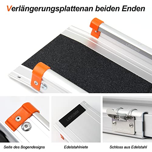 LIEKUMM Antypoślizgowa rampa ułatwiająca załadunek, 120 cm x 21 cm, re - obrazek 7