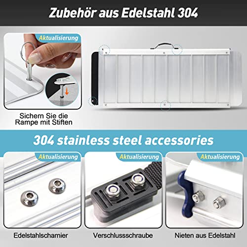 LIEKUMM Rampa progowa o pojemności 121,5 cm x 77 cm, pojemność 300 kg, - obrazek 4