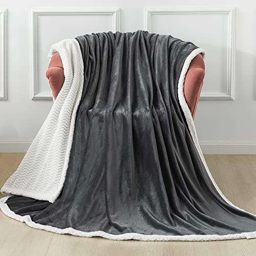 RATEL dwuwarstwowy koc polarowy z mikrofibry, 460 g/m², ulepszona, miękka flanela, na podwójne łóżko, sofę i krzesła, wykwintna pościel, ciepły koc, przytulny, trwały, szary, 150 x 200 cm - obrazek 5