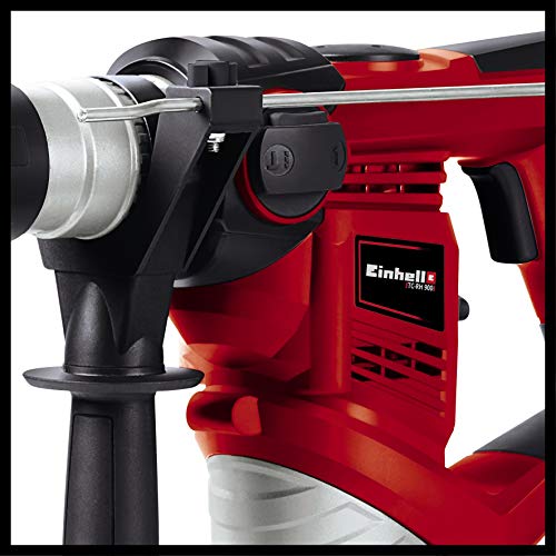 Einhell 4258253 Bohrhammer TC-RH 900 Kit (900 W, 4100 min.-1 Schlagzahl, 3 J Schlagstärke, Hammerbohren, Bohren und Meißeln mit Meißelfixierung, inkl. 12-teiligem Bohrer- & Meißelset, Koffer) - obrazek 9