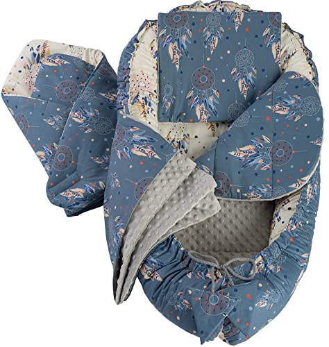 Medi Partners 5el. Kokon Niemowlęcy 100x60x15cm Wyjmowana Wkładka Kocy