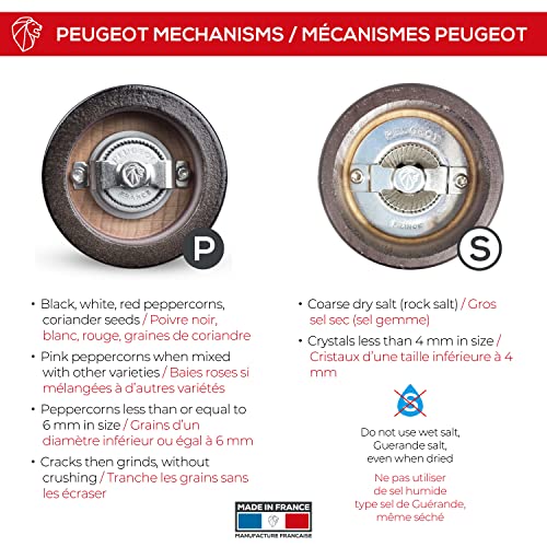 Peugeot 2/21283 Fidji Pfeffer-/Salzmühle Holz, 5,2 x 5,2 x 12 cm, matt schwarz - obrazek 6