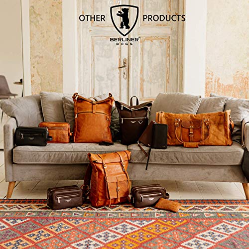 Berliner Bags Vintage Leeds skórzany plecak z kieszenią na laptopa dla - obrazek 5