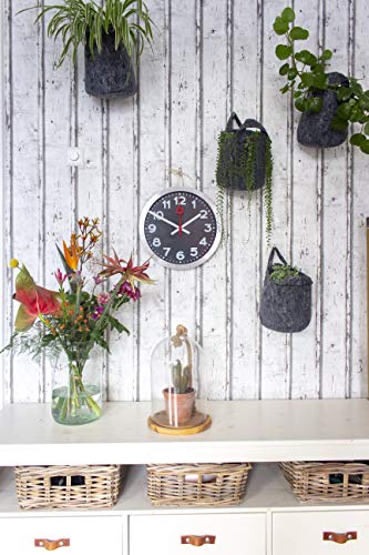 NeXtime Station Wanduhren, Metall und Kunststoff, Schwarz, Ø 35 cm - obrazek 4