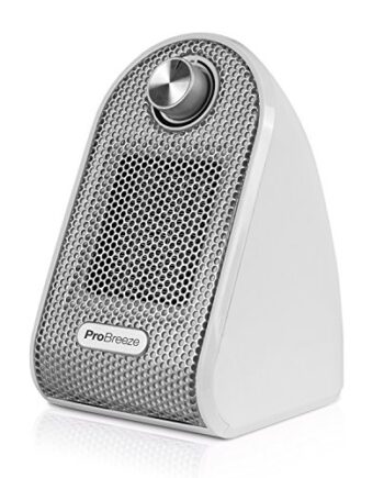 Pro Breeze™ Mini ceramiczny termowentylator 500 W do miejsca pracy lub na biurko – kompaktowy grzejnik ceramiczny PTC – biały