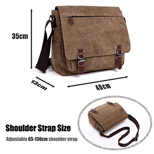 LOSMILE Torby na laptopa, listonoszka, męska torba na ramię, 40 cm, w - obrazek 6