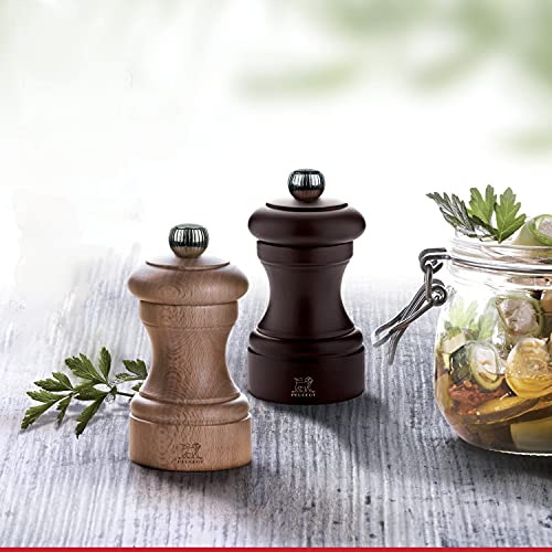 Peugeot Bistro Mühlen-Set Pfeffer/Salz, Klassische Mahlgradeinstellung, Höhe: 10 cm, Holz, Natur/Schwarz, 2/22594 - obrazek 5